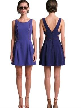 BCBGENERATION Navy Sleeveless Cut-Out Mini Dress - Size 8